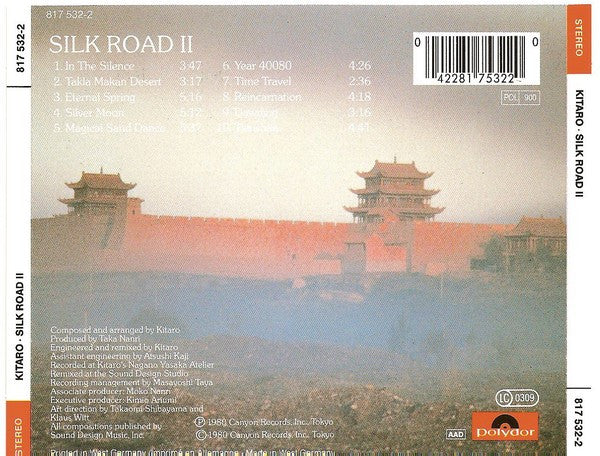 Kitaro : Silk Road II (CD, Album, RE)