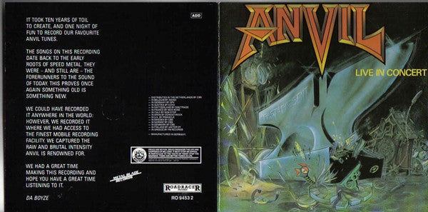 Anvil : Past And Present - Live In Concert (CD, Album)