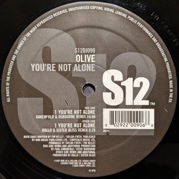 Olive : You're Not Alone (12", RE)