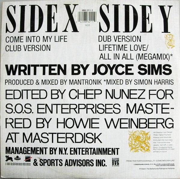 Joyce Sims : Come Into My Life (12", EP)