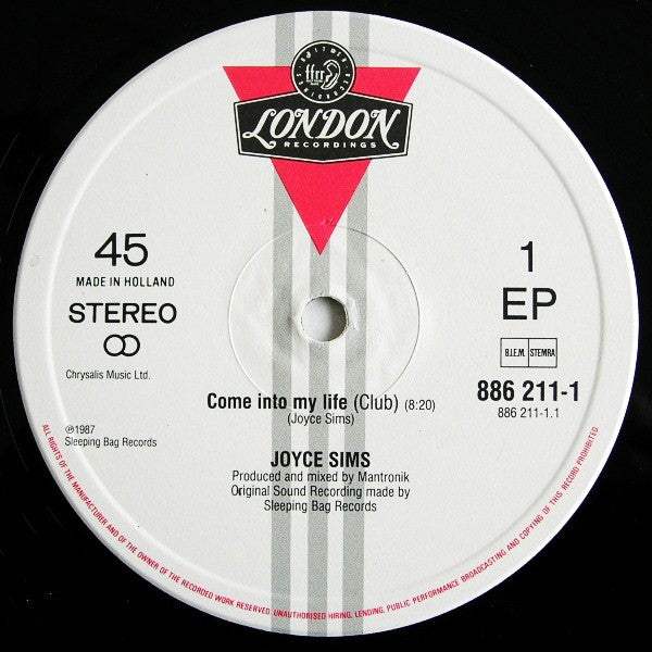 Joyce Sims : Come Into My Life (12", EP)