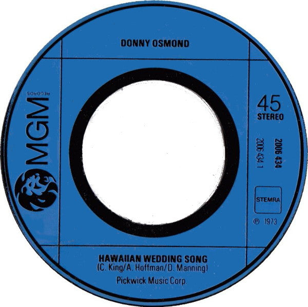 Donny Osmond : Hawaiian Wedding Song (7", Single)