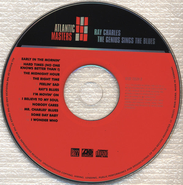 Ray Charles : The Genius Sings The Blues (CD, Album, RE, RM, Dig)