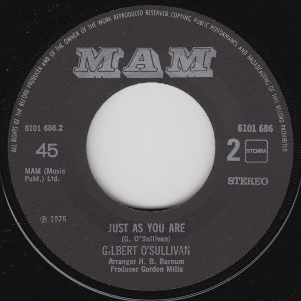Gilbert O'Sullivan : I'll Believe It When I See It (7", Single)
