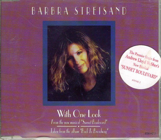 Barbra Streisand : With One Look (CD, Single)