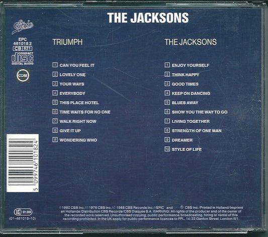 The Jacksons : Triumph + The Jacksons (CD, Album, RE + CD, Album, RE + Comp)