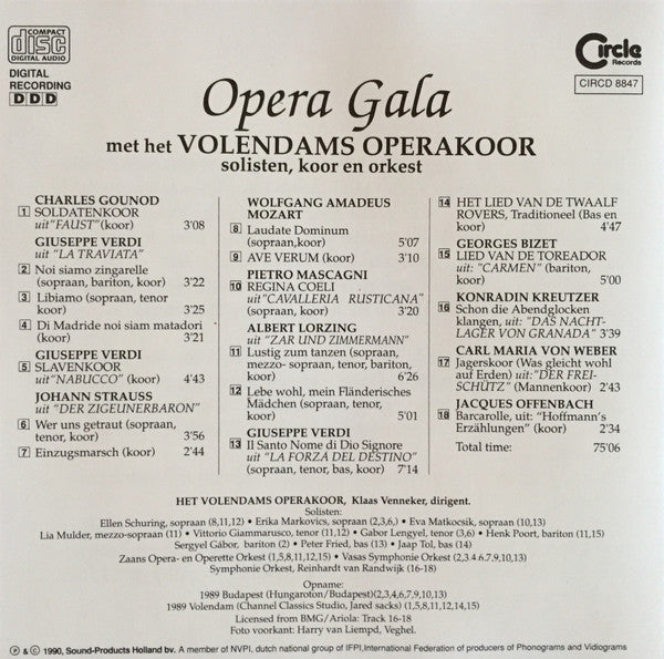 Het Volendams Opera Koor : Opera Gala Met Het Volendams Operakoor (CD, Comp)