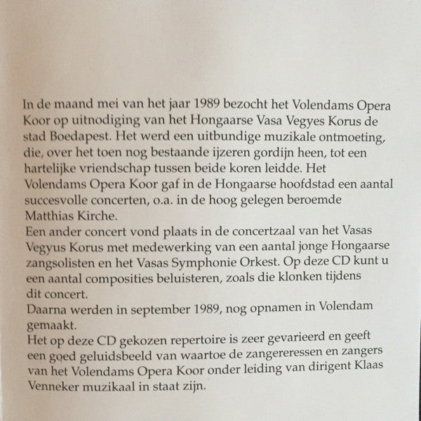 Het Volendams Opera Koor : Opera Gala Met Het Volendams Operakoor (CD, Comp)