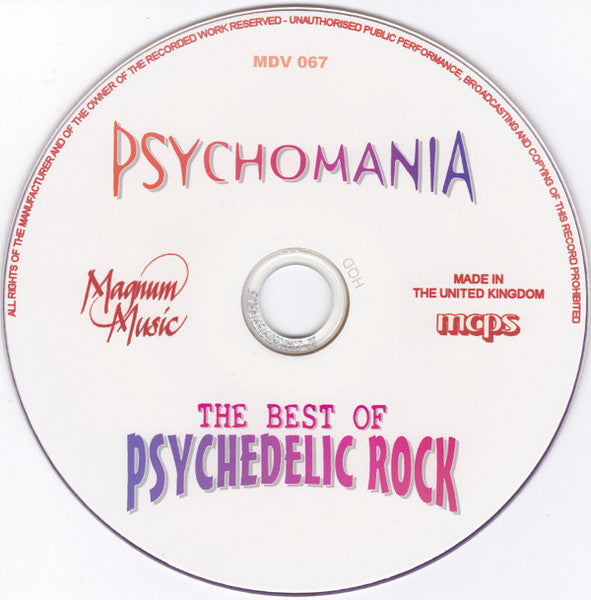 Various : Psychomania - The Best Of Psychedelic Rock (DVDr, Comp, Mono)