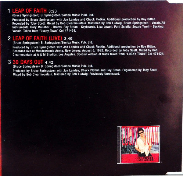 Bruce Springsteen : Leap Of Faith (CD, Maxi)