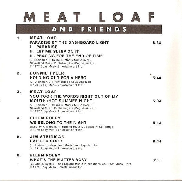 Various : Meat Loaf And Friends (CD, Comp)