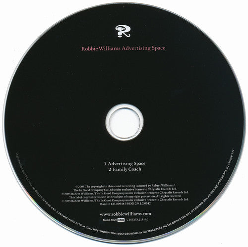 Robbie Williams : Advertising Space (CD, Single, Car)