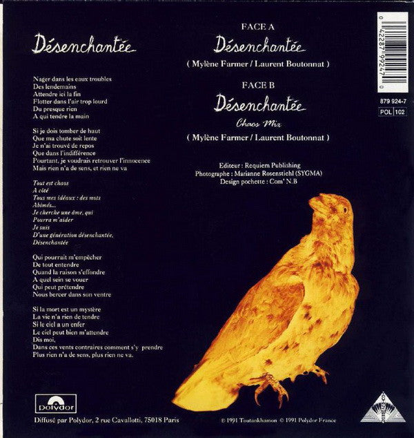 Mylène Farmer : Désenchantée (7", Single, Sil)