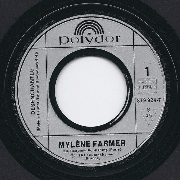 Mylène Farmer : Désenchantée (7", Single, Sil)