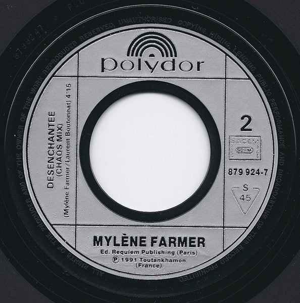 Mylène Farmer : Désenchantée (7", Single, Sil)