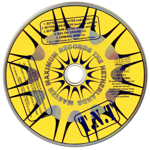 T.N.T. : Better Than Better (CD, Maxi)