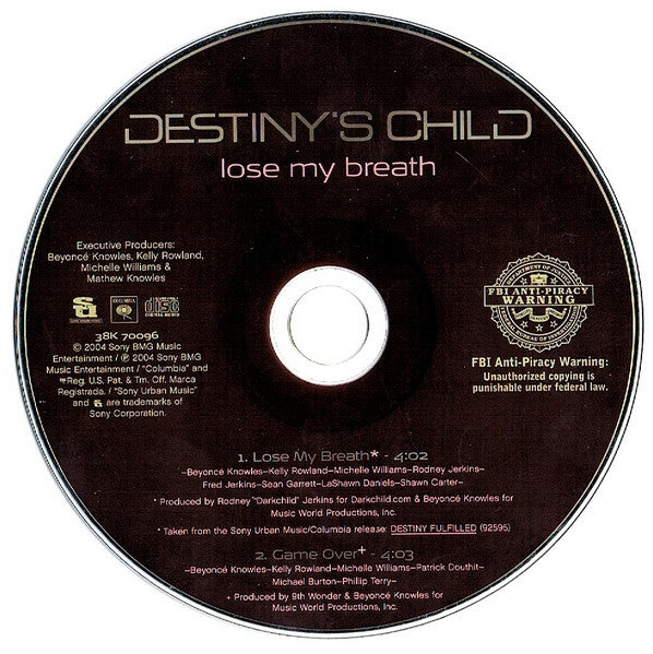Destiny's Child : Lose My Breath (CD, Single)