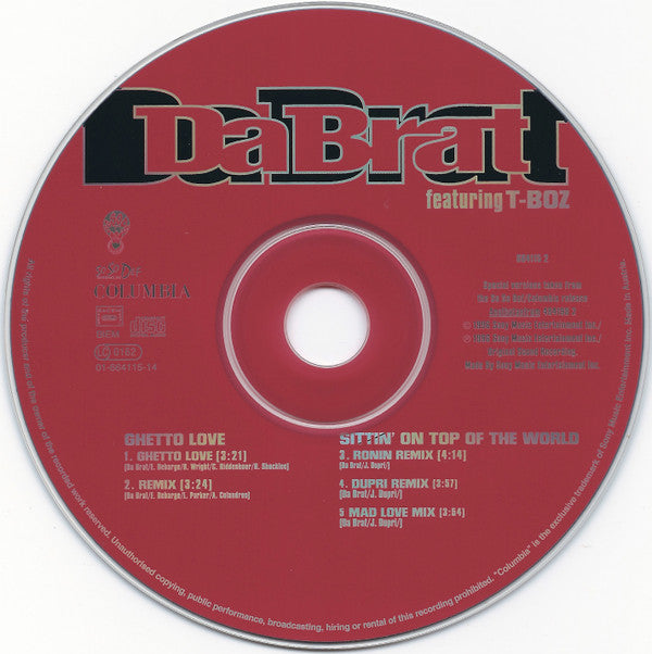 Da Brat Featuring T-Boz : Ghetto Love (CD, Maxi)