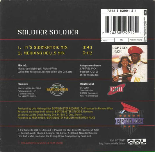 Captain Jack : Soldier Soldier (CD, Single)