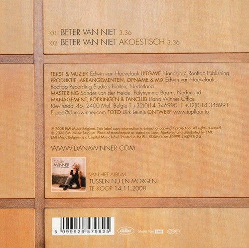 Dana Winner : Beter Van Niet (CD, Single)
