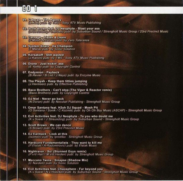 DJ Panic & DJ Neophyte : Hardcore To The Bone Volume VII (2xCD, Mixed)