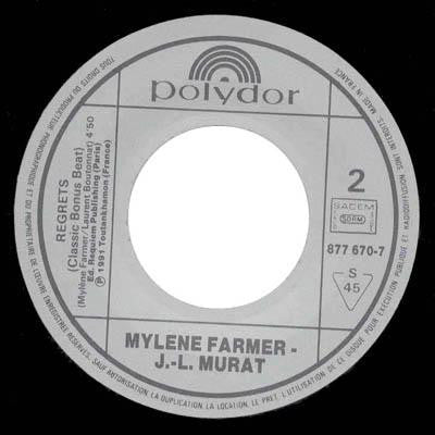 Mylène Farmer, Jean-Louis Murat : Regrets (7", Single, Pap)