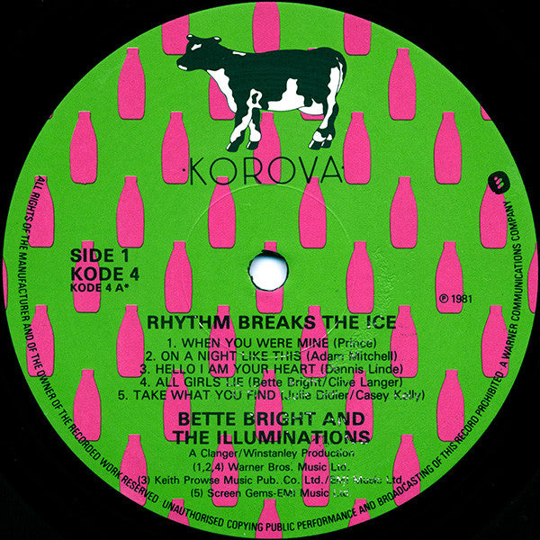 Bette Bright : Rhythm Breaks The Ice (LP)