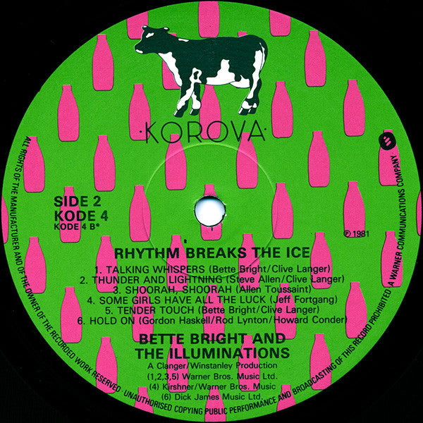 Bette Bright : Rhythm Breaks The Ice (LP)