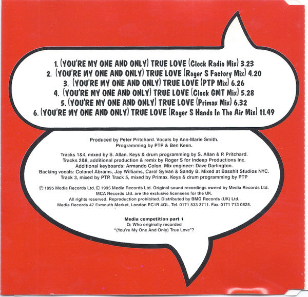 Ann-Marie Smith : (You're My One And Only) True Love (CD, Single)