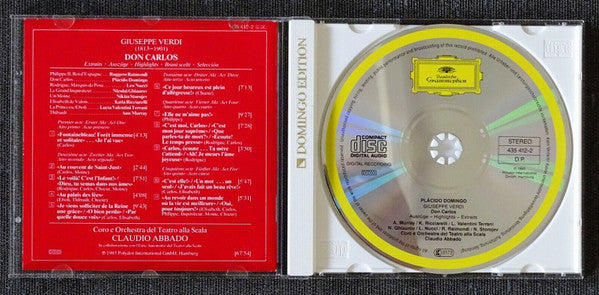 Giuseppe Verdi - Placido Domingo · Katia Ricciarelli · Lucia Valentini Terrani · Ruggero Raimondi · Leo Nucci · Nicolai Ghiaurov · Coro Del Teatro Alla Scala E Orchestra Del Teatro Alla Scala · Claudio Abbado : Don Carlos (Auszüge = Highlights = Extraits) (CD)