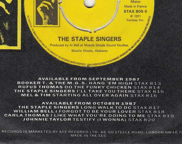The Staple Singers : Respect Yourself (7", RE)