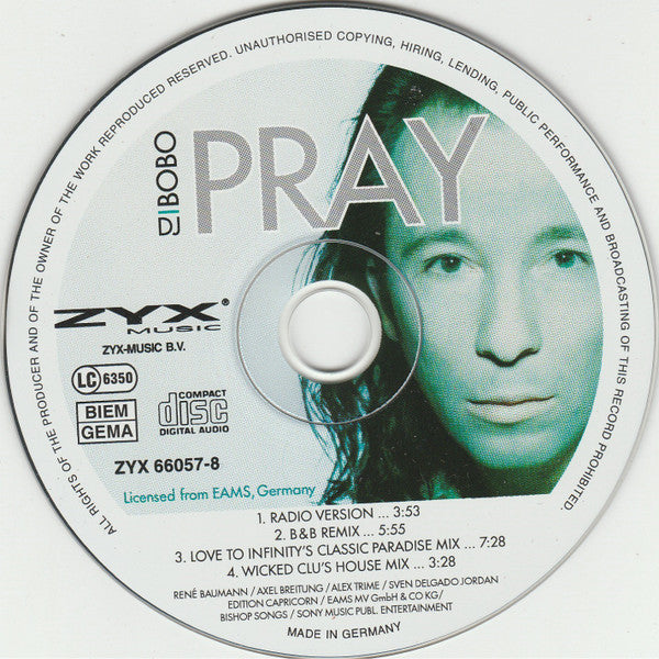 DJ BoBo : Pray (CD, Maxi)