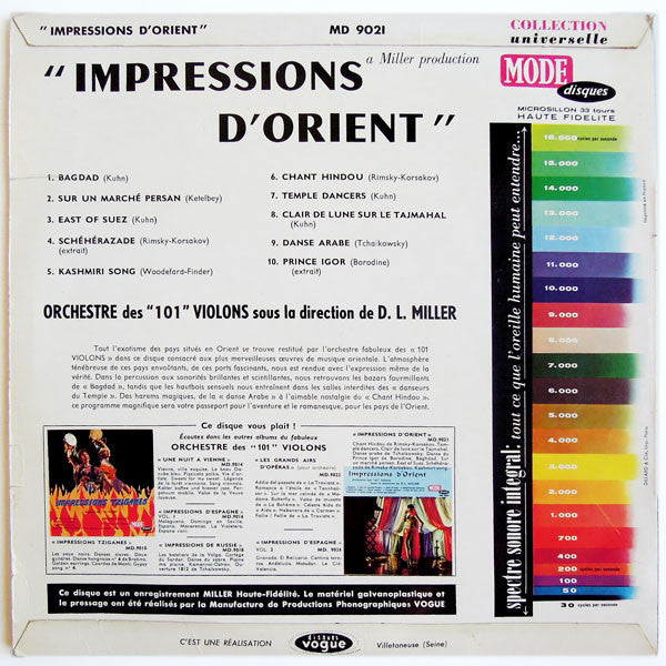 101 Strings : Impressions D'Orient (LP, Album, Mono)