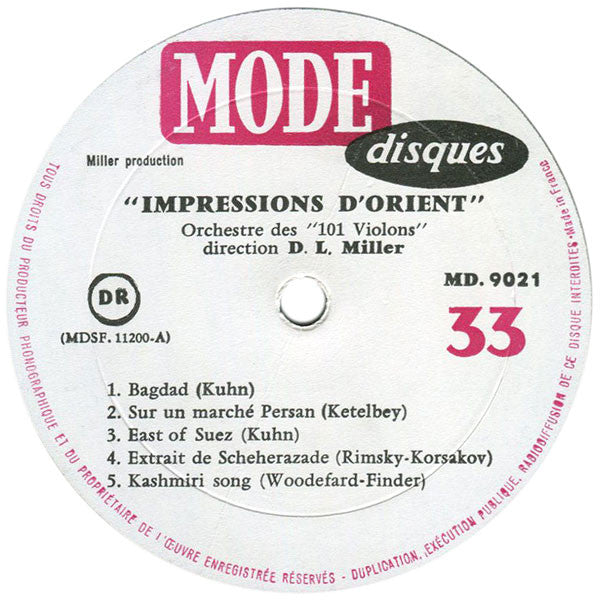 101 Strings : Impressions D'Orient (LP, Album, Mono)