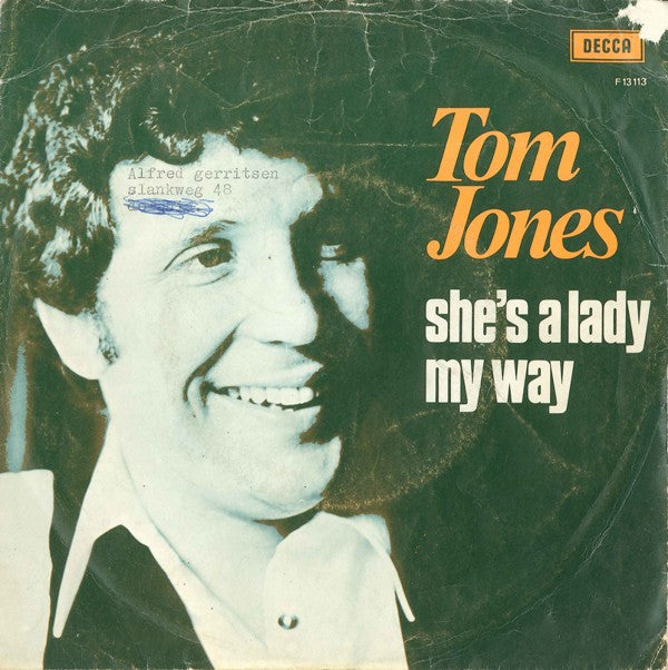 Tom Jones : She's A Lady / My Way (7", Single, Mono)