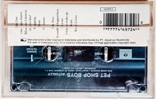Pet Shop Boys : Actually (Cass, Album, Cle)