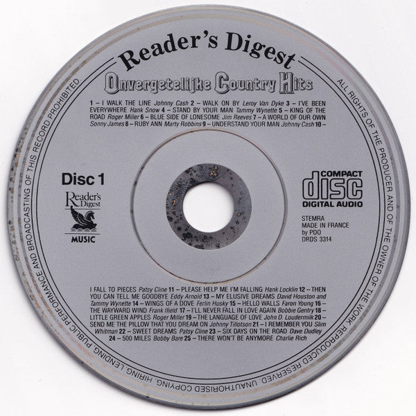 Various : Onvergetelijke Country Hits (5xCD, Comp)