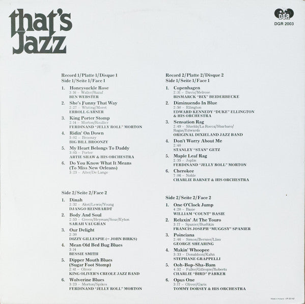 Various : That's Jazz 1 (2xLP, Comp)