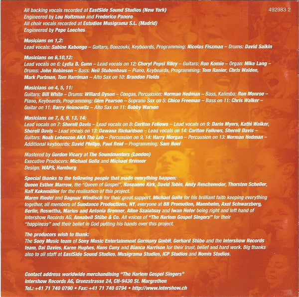 The Harlem Gospel Singers : Happiness (CD, Album)