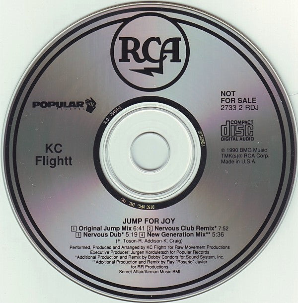 KC Flightt : Jump For Joy (CD, Maxi, Promo)