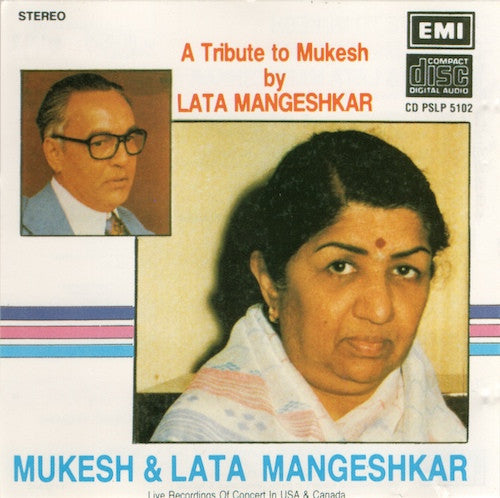Mukesh, Lata Mangeshkar : A Tribute to Mukesh by Lata Mangeshkar (CD)