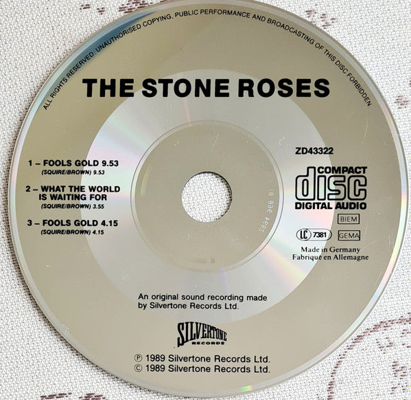 The Stone Roses : What The World Is Waiting For (CD, Single, RP)