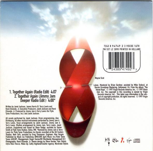 Janet Jackson : Together Again (CD, Single, Car)