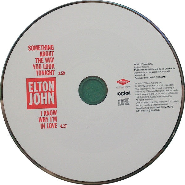 Elton John : Something About The Way You Look Tonight (CD, Single, Car)