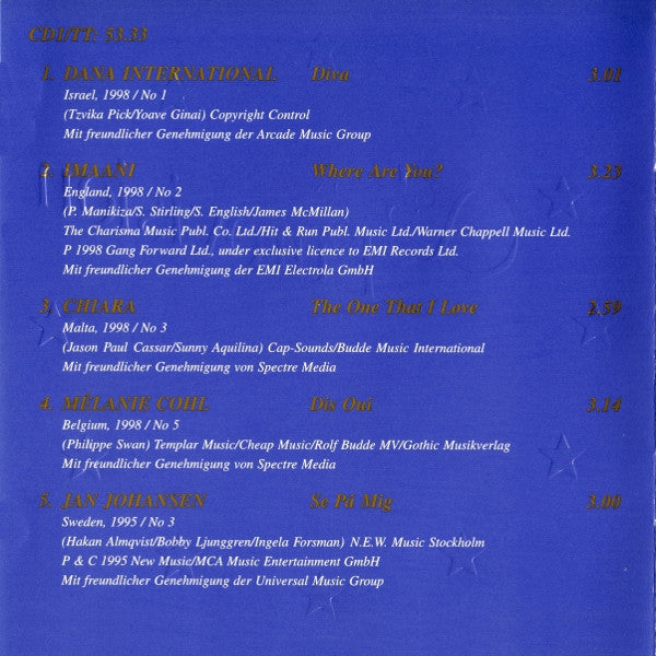 Various : Stars Of Eurovision (2xCD, Comp)