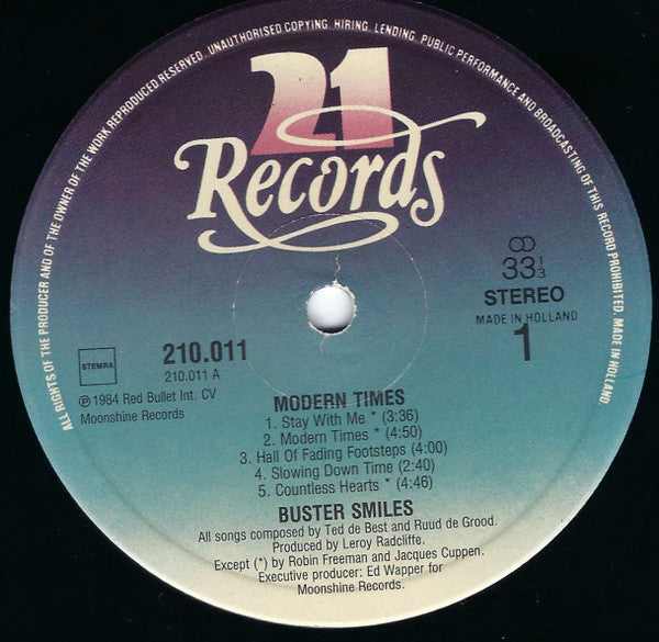 Buster Smiles : Modern Times (LP)