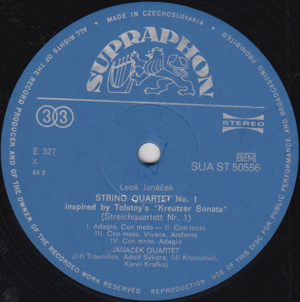 Leoš Janáček, Janáček Quartet : String Quartets Nos. 1 And 2 (LP, RP)