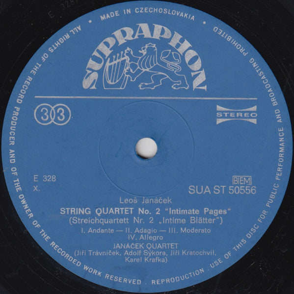 Leoš Janáček, Janáček Quartet : String Quartets Nos. 1 And 2 (LP, RP)