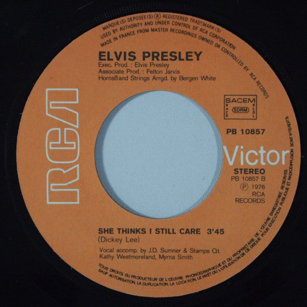 Elvis Presley : Moody Blue (7", Single)