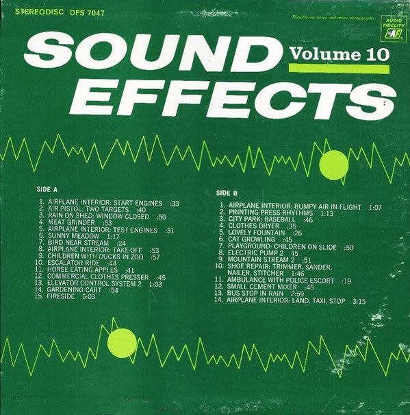 No Artist : Sound Effects Volume 10 (LP, Album)